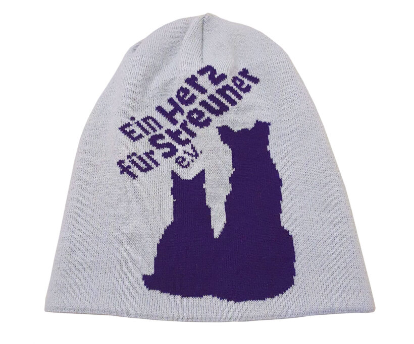 Beanie-Mütze Light-Grey Purple